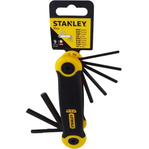 002948 JOGO CHAVE ALLEN 9PC CANIVETE STANLEY POL 5/64 A 1/4 69265