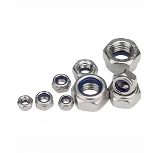 005614 PORCA SEXTAVADA INOX TRAVANTE, MILIMETRICA E POLEGADA