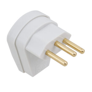 003687 PLUGUE MACHO 2P+T 10A E 20A BRANCO PEZZI ''L''