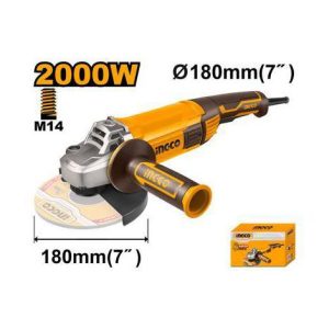 008391 ESMERILHADEIRA ANGULAR INGCO 7 POL 2000W 220V AG200018-9