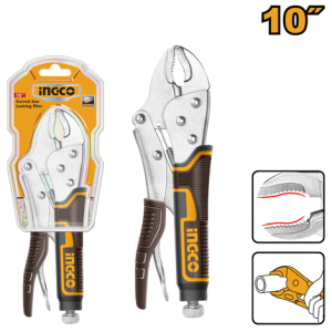 008179 ALICATE PRESSAO EMBORRACHADO CURVO INGCO 10'' HCJLW0210