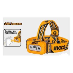 008167 LANTERNA CABECA INGCO 100/200 LUMENS BATERIA ALCALINA 3AAA