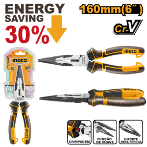 008180 ALICATE BICO LONGO INGCO EMBORRACHADO 6'' HHLNP28160