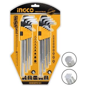 008388 JOGO DE CHAVE INGCO ALLEN E TORX COM 18PECAS HHKSET0181
